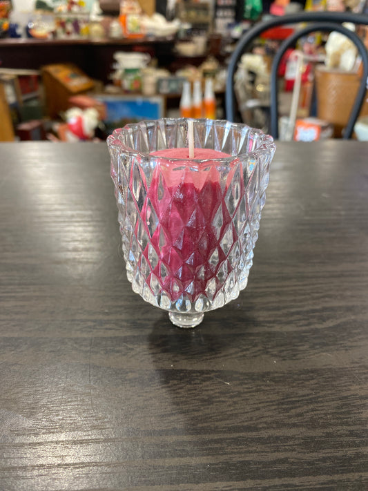 (985) Glass Candle Holder