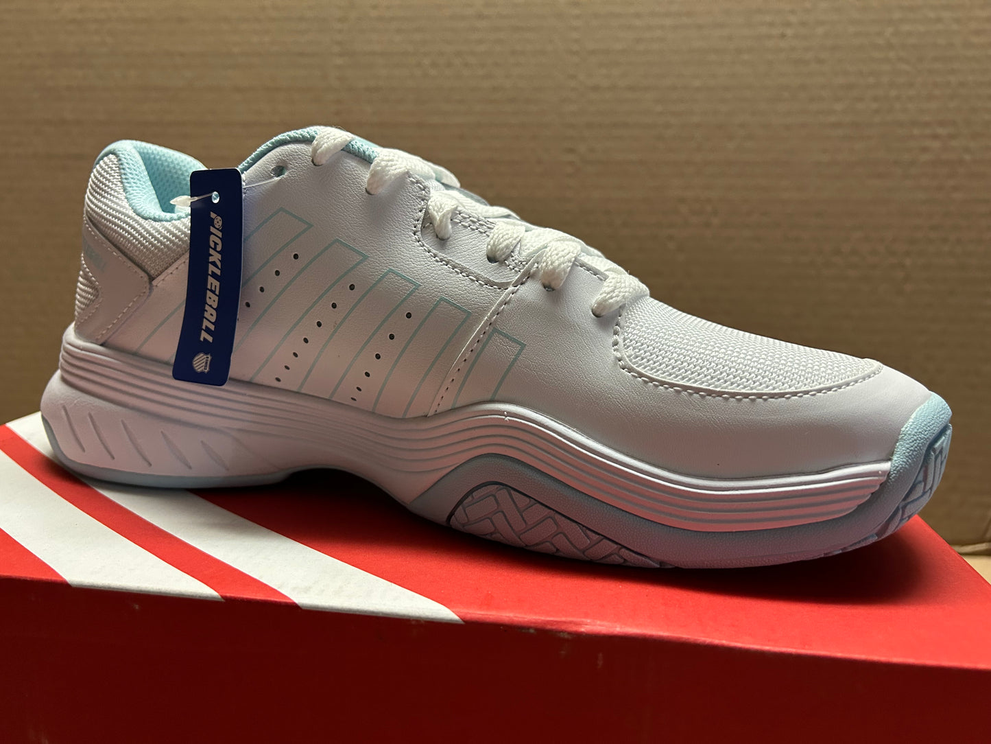 K•Swiss Women’s Court Express - White/Blue Tennis Shoes Size 10M