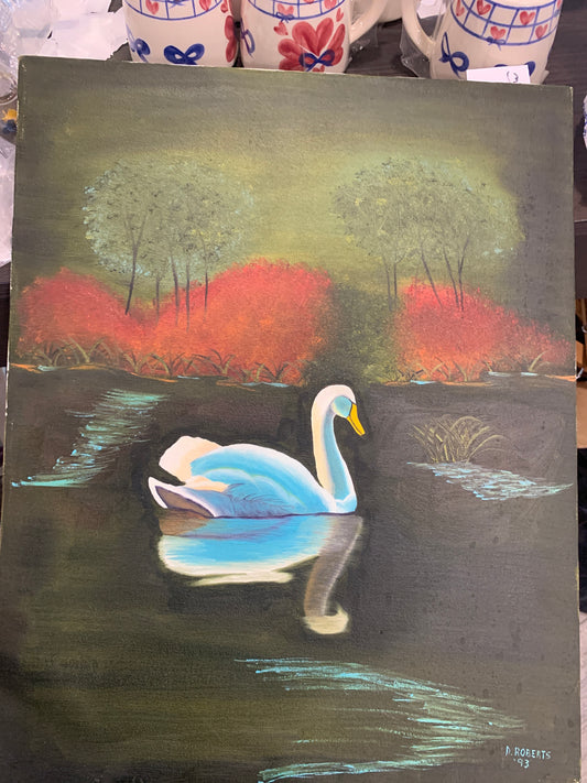 (1291) swan painting