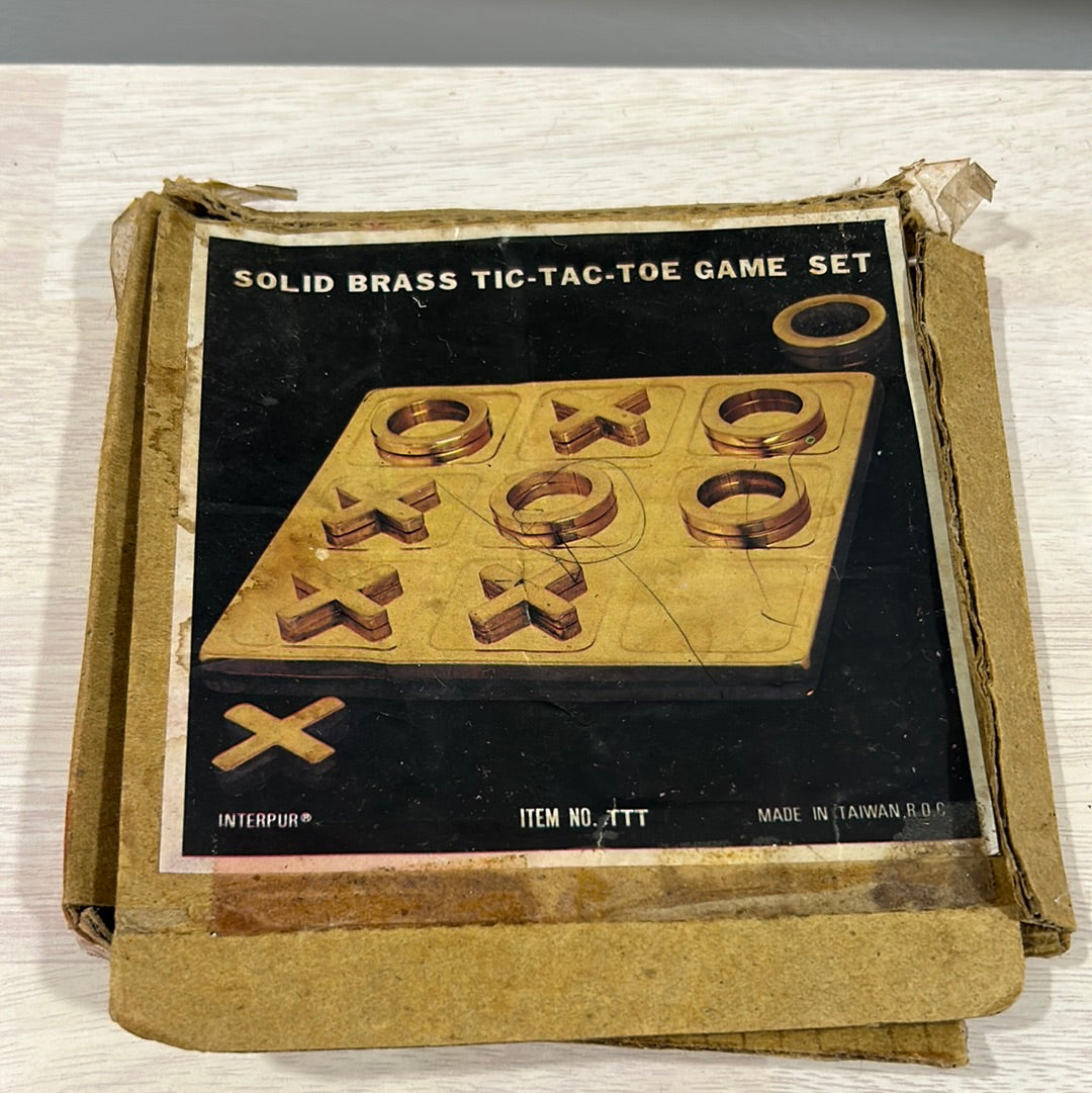 Vintage Solid brass Tic-tac-toe game set(183)