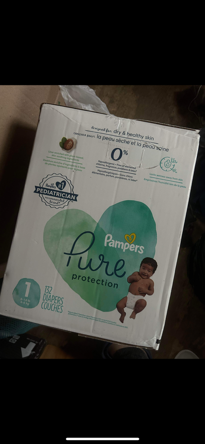 Diapers - Pampers Pure - Size 1 - 132ct