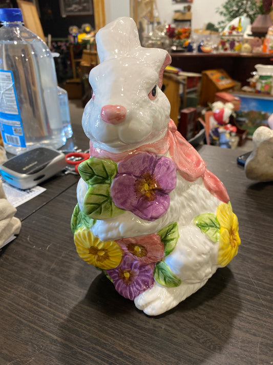 (966) Spring Bunny With Flowers