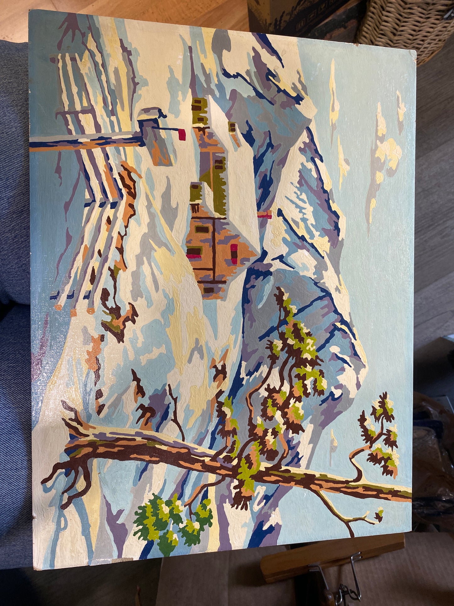 (1275) snowy mountain painting