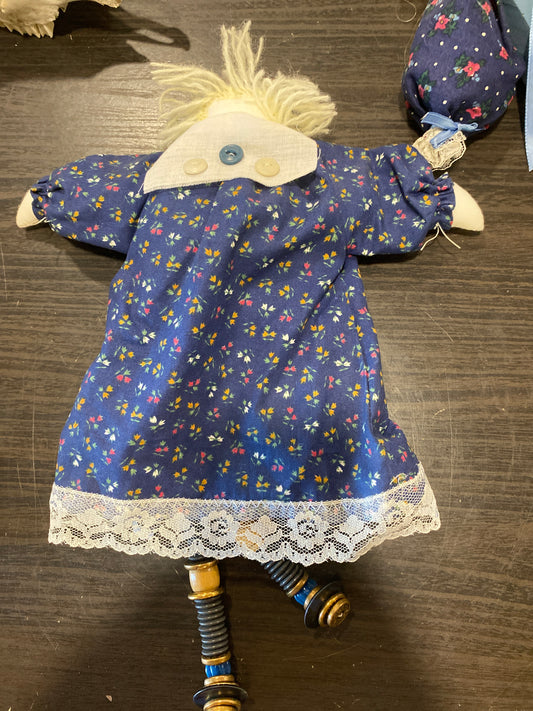 (1958) vintage beaded rattle baby doll