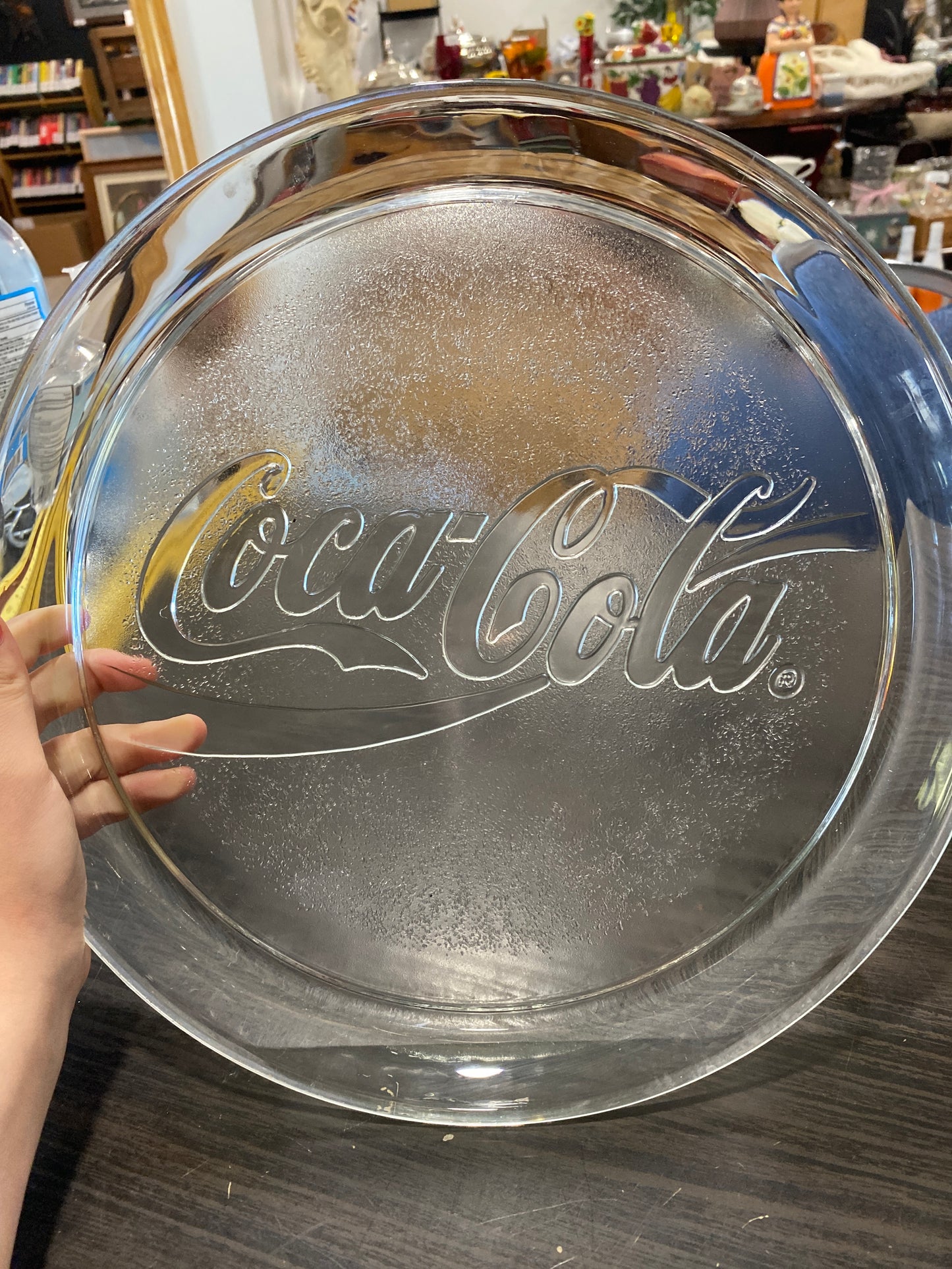 (1720) Coca Cola glass tray