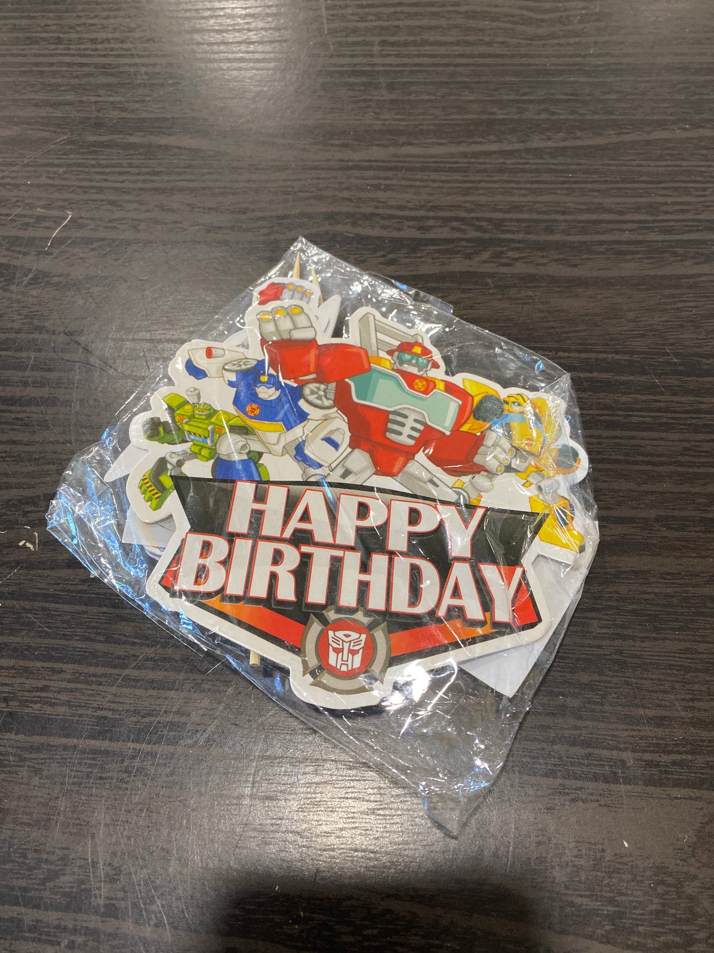 (1656) transformers bday cake toppers