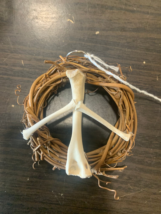 (1970) raccoon bone peace sign