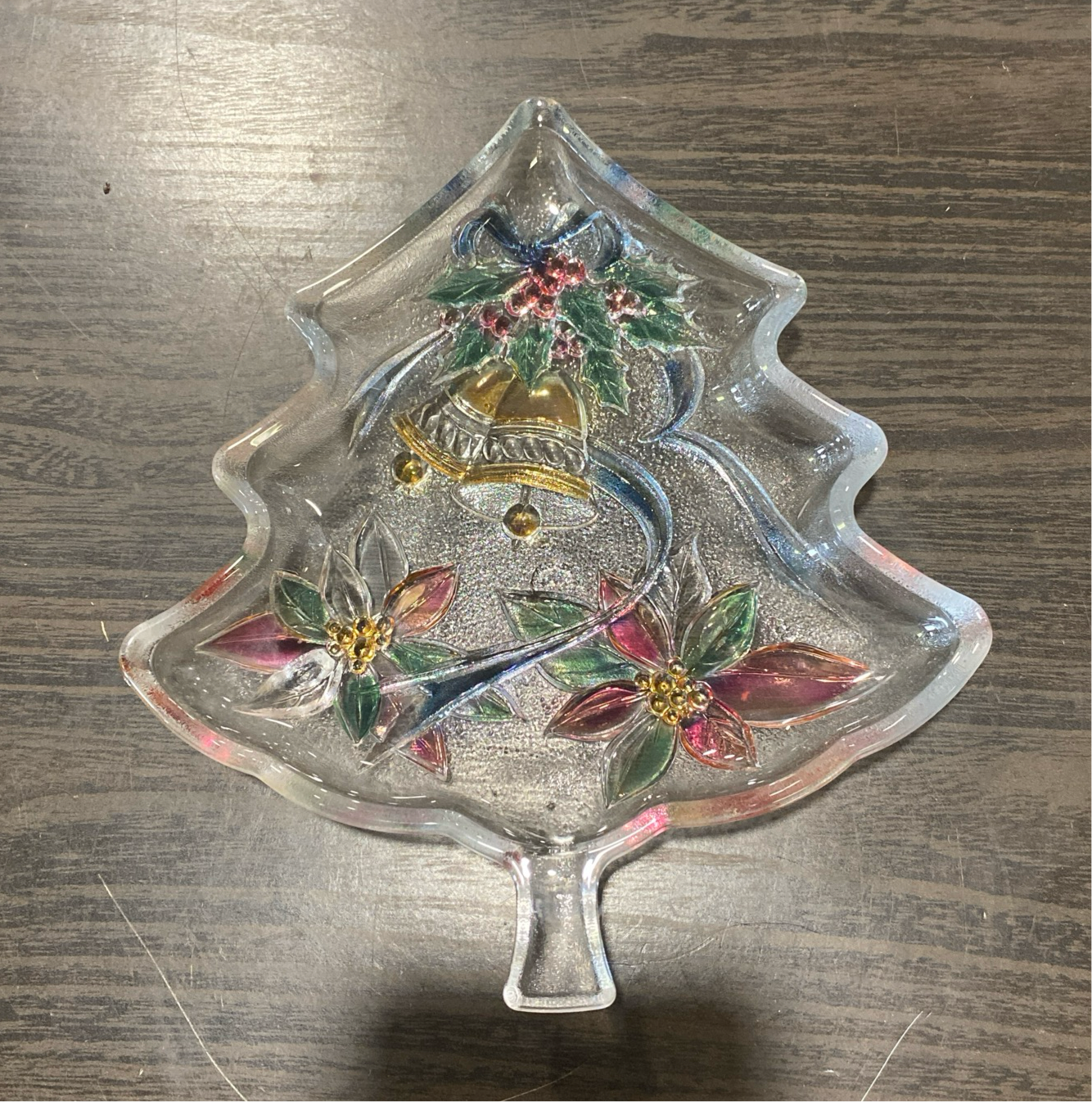 (963) Christmas Tree Glass Dish