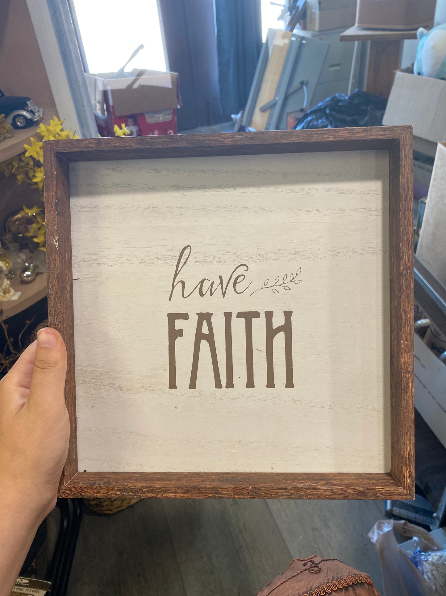 (1647) booth #282 have faith wooden board