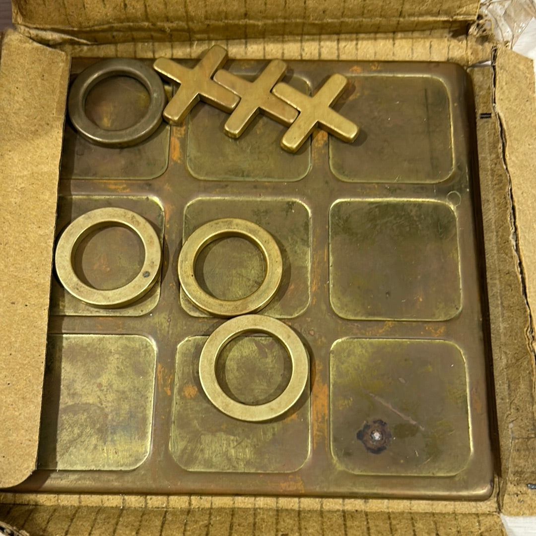 Vintage Solid brass Tic-tac-toe game set(183)