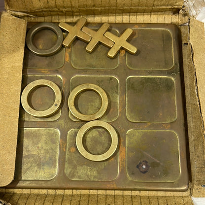 Vintage Solid brass Tic-tac-toe game set(183)