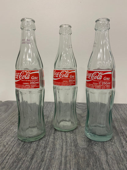 Glass Foreign Label empty Coco-Cola bottles 250ml (255)