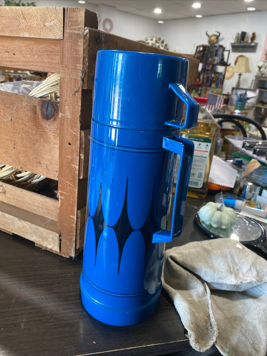 (1028) blue Aladdin thermos