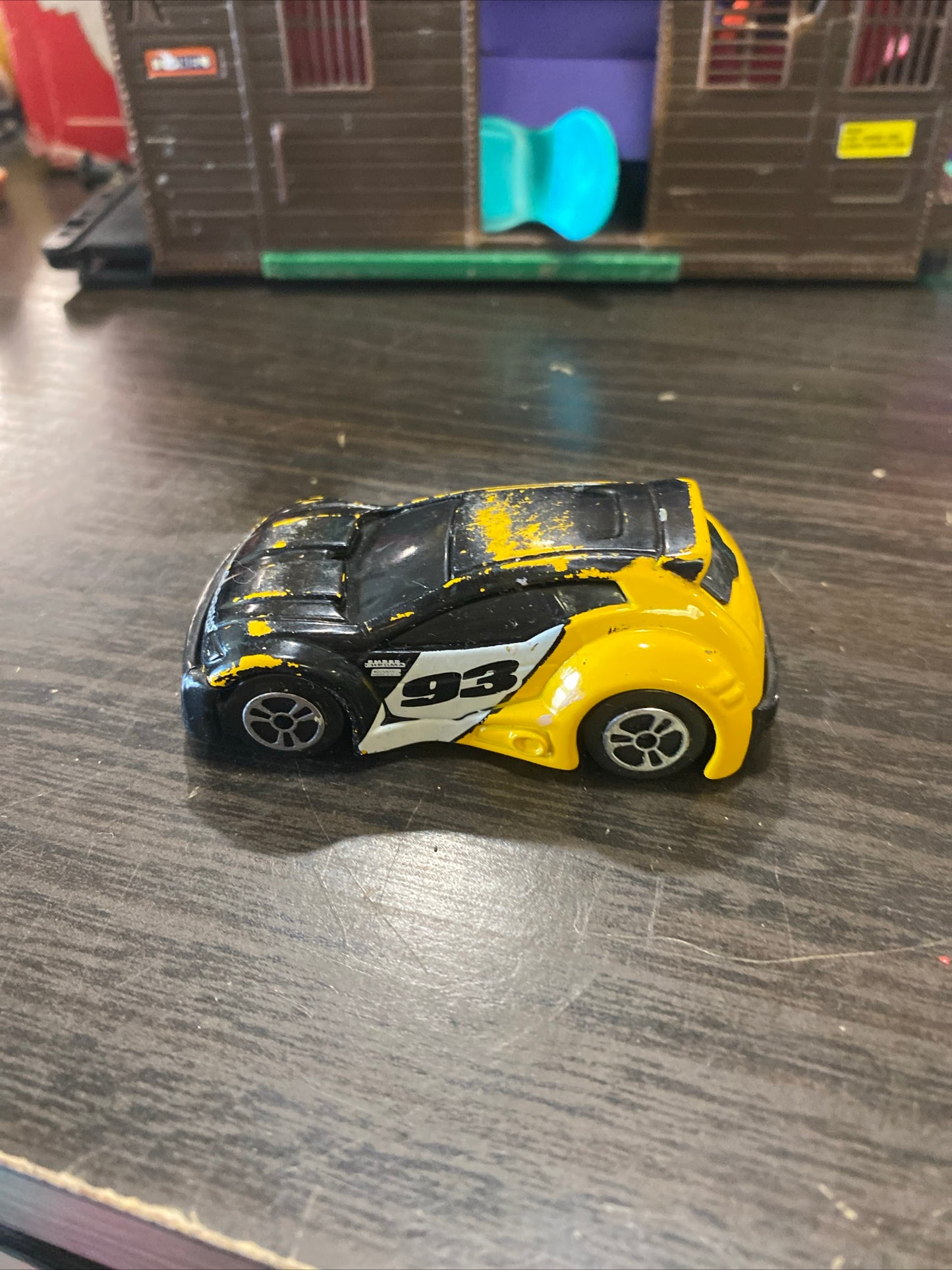 (1458) yellow toy car