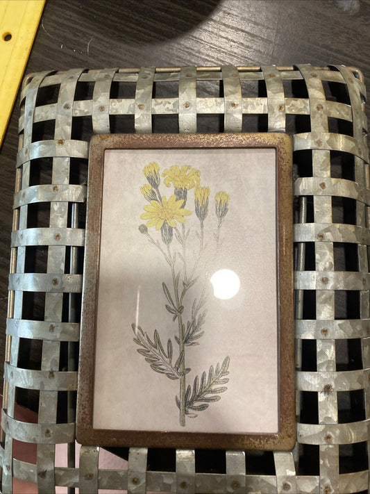 (1540) dandelion print metal decor