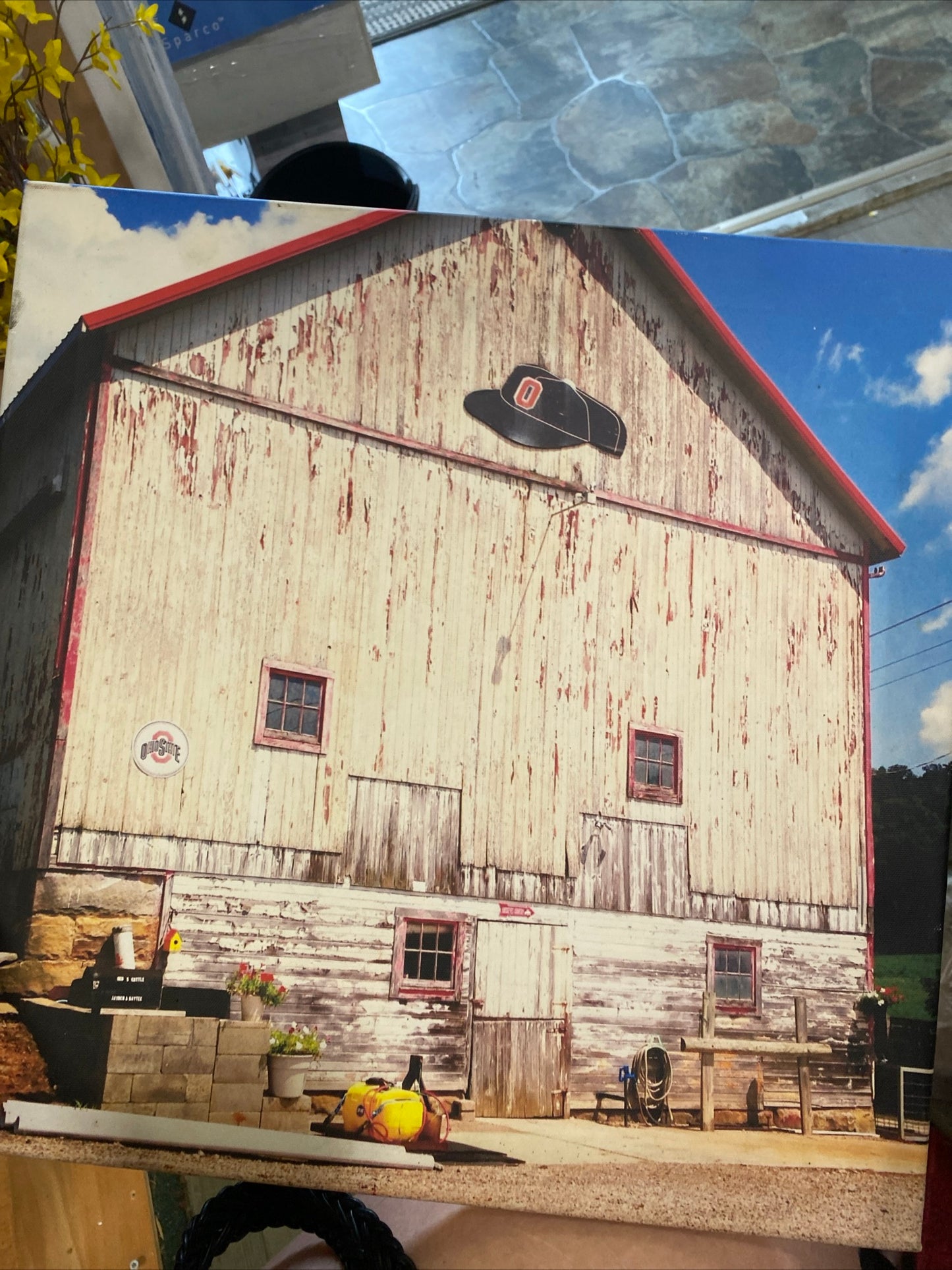 (1547) Ohio state barn printed canvas