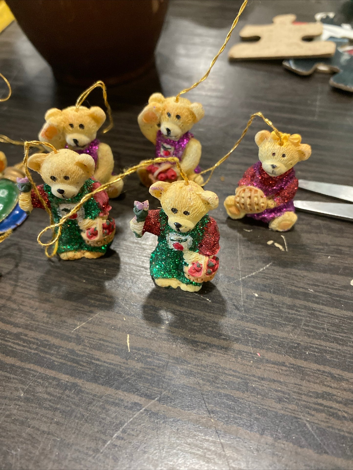 (1550) teddy bear ornaments