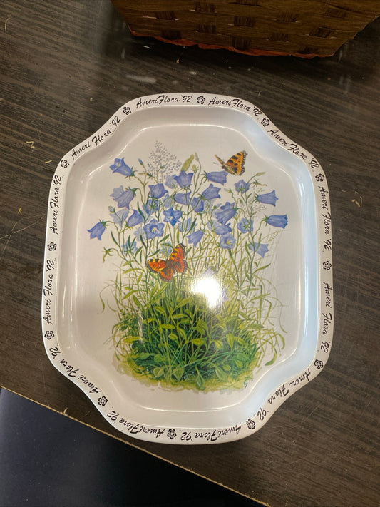 (1769) ameriflora ‘92 butterfly bush tin tray