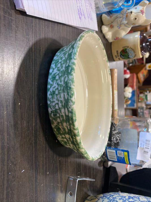 (1793) green spongeware bowl