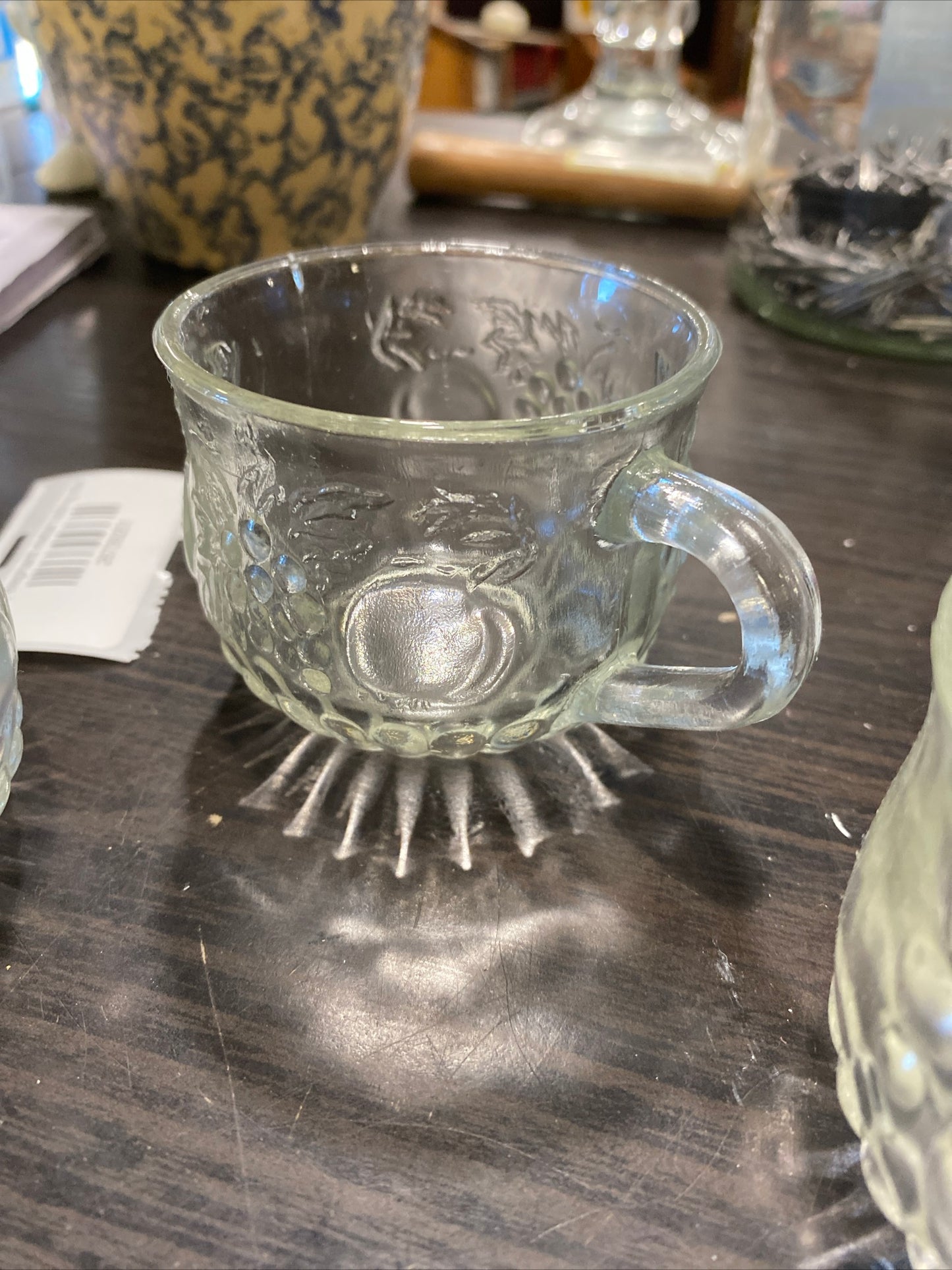 (1799) vintage fruit print punch cup