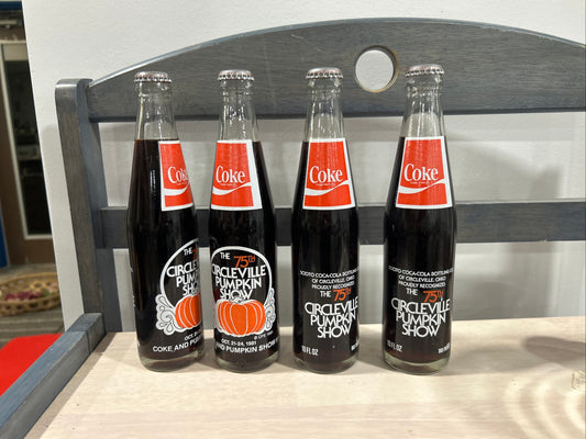 Vintage Circleville Pumpkin show coke bottles-(102)