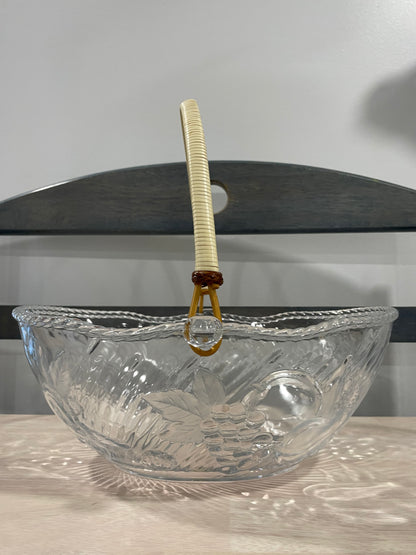 Vintage Libbey Embossed Fruit Basket (131)