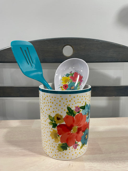 Utensil holder with spatula and spoon rest (134)