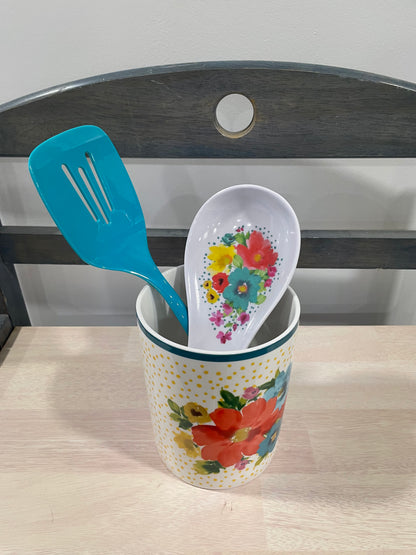 Utensil holder with spatula and spoon rest (134)