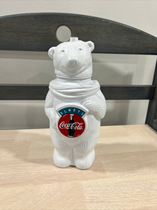 Vintage Coca Cola Polar Bear Plastic Water Bottle-231