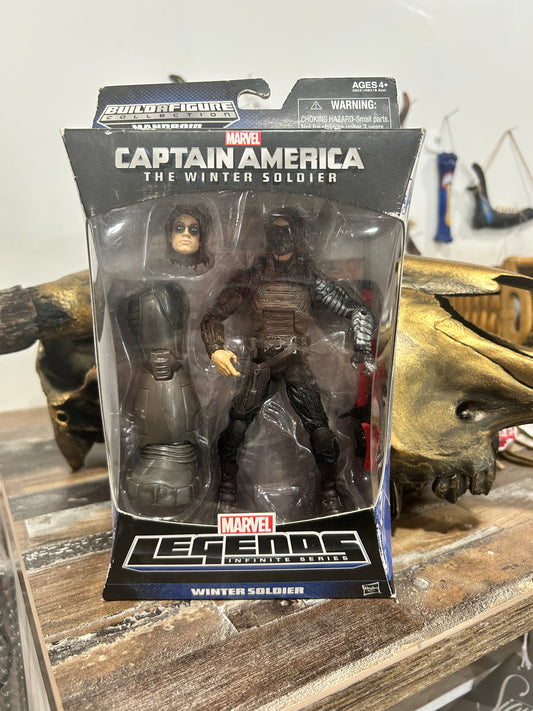 Marvel Legends Winter Soldier Action Figure Mandroid BAF Wave Bucky Barnes 6”-(313)