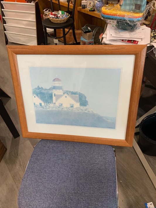 (1290) r davey faded lighthouse print