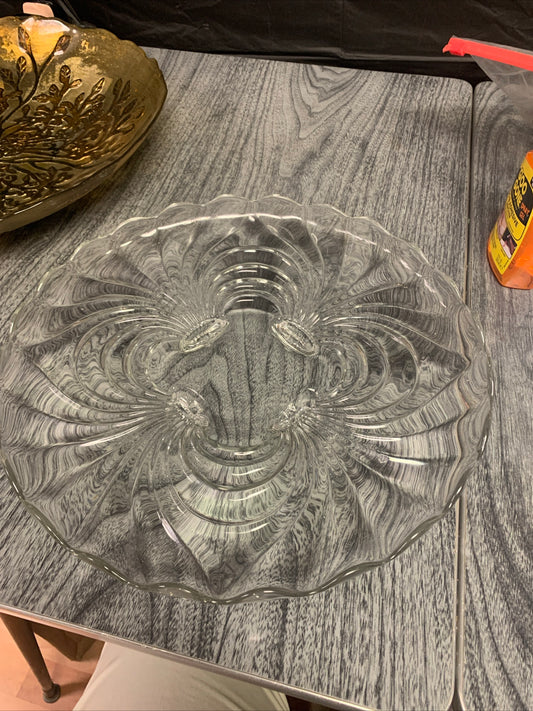 (2046) large glass platter