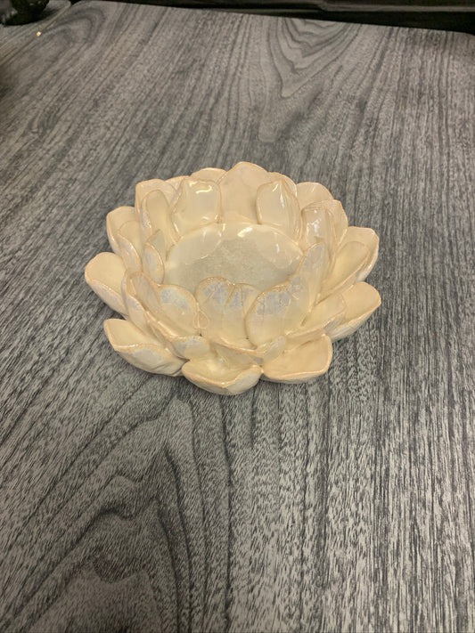 (2053) ceramic flower candle holder